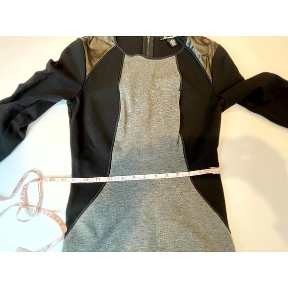 Kenneth Cole Womens Sheath Dress Color Block Round Neck Back Zip Gray Black SZ 2 - Picture 5 of 7
